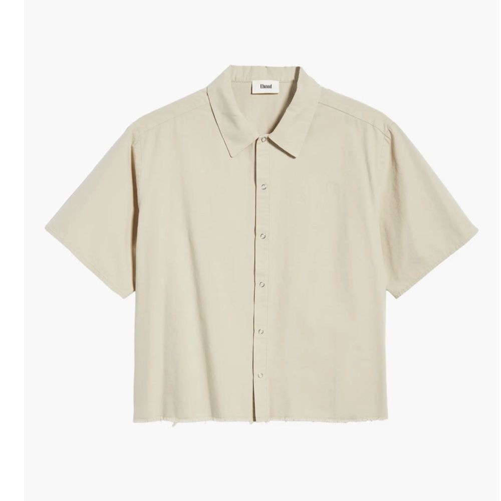 Elwood, Keyhole Short Sleeve Snap-Up Shirt